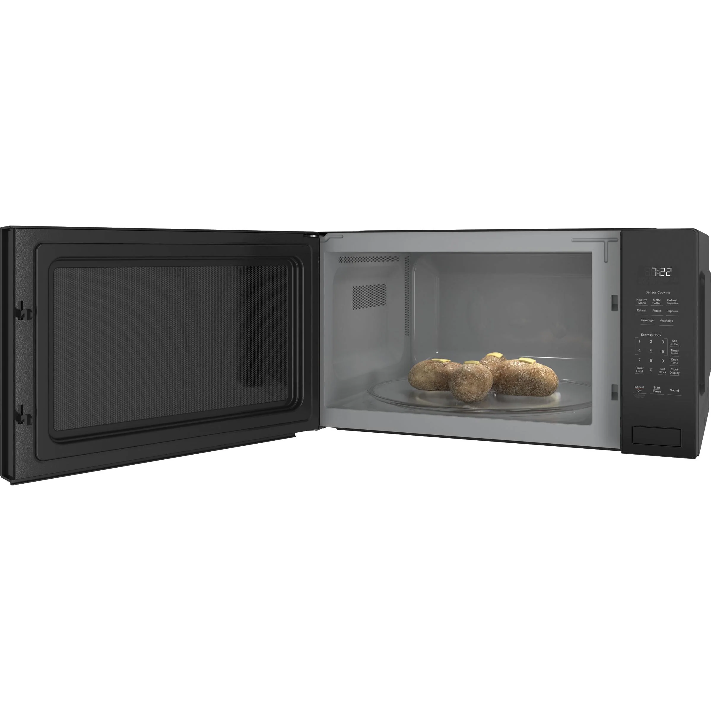 GE Profile 24-inch, 2.2 cu.ft. Built-In Microwave Oven with Sensor Cooking PEB7227DLBB - Image 3