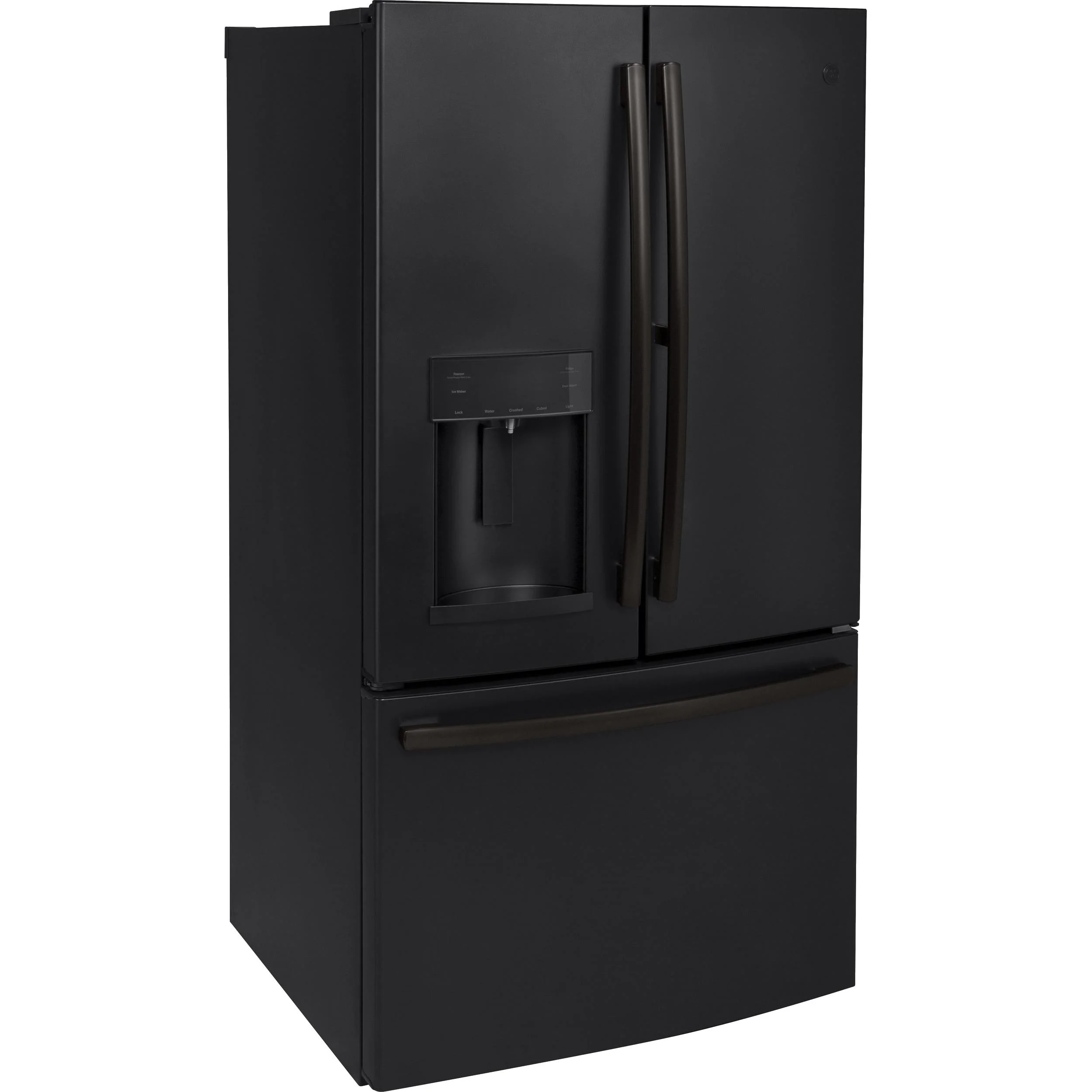 GE 36-inch, 27.8 cu.ft. Freestanding French 3-Door Refrigerator with Ice and Water Dispensing System GFE28GELDS - Image 2