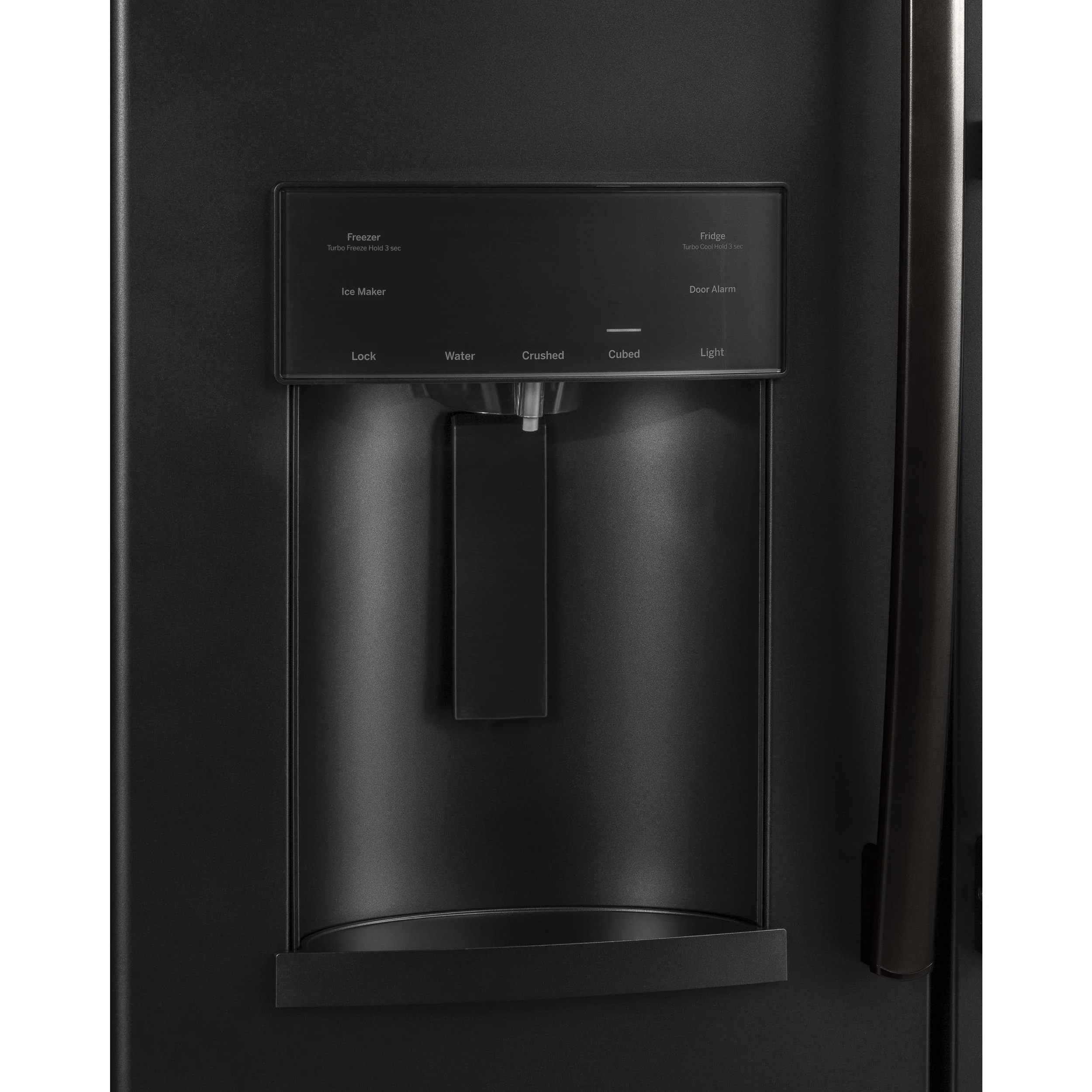 GE 36-inch, 27.8 cu.ft. Freestanding French 3-Door Refrigerator with Ice and Water Dispensing System GFE28GELDS - Image 3