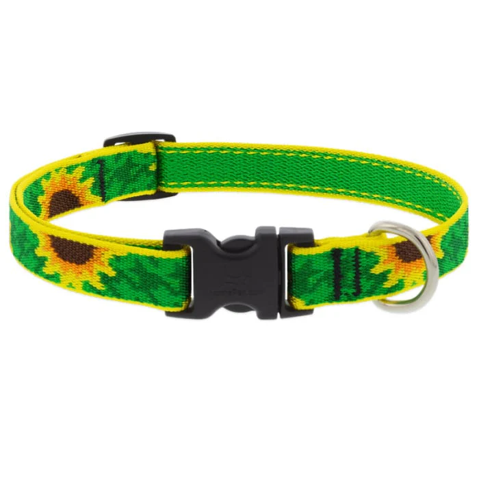 Lupine Pet Dog 3/4 In Wide 13-22 In Adjustible Collar Sunflower - Image 1
