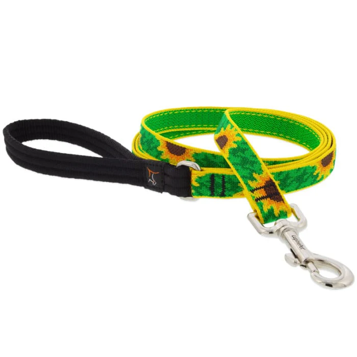 Lupine Pet Dog 6 Ft Long 3/4 In Leash Original Designs Sunflowers - Image 1
