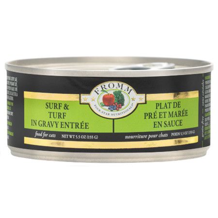 Fromm Four-Star Shredded Surf & Turf in Gravy Canned Cat Food 3oz - Image 1