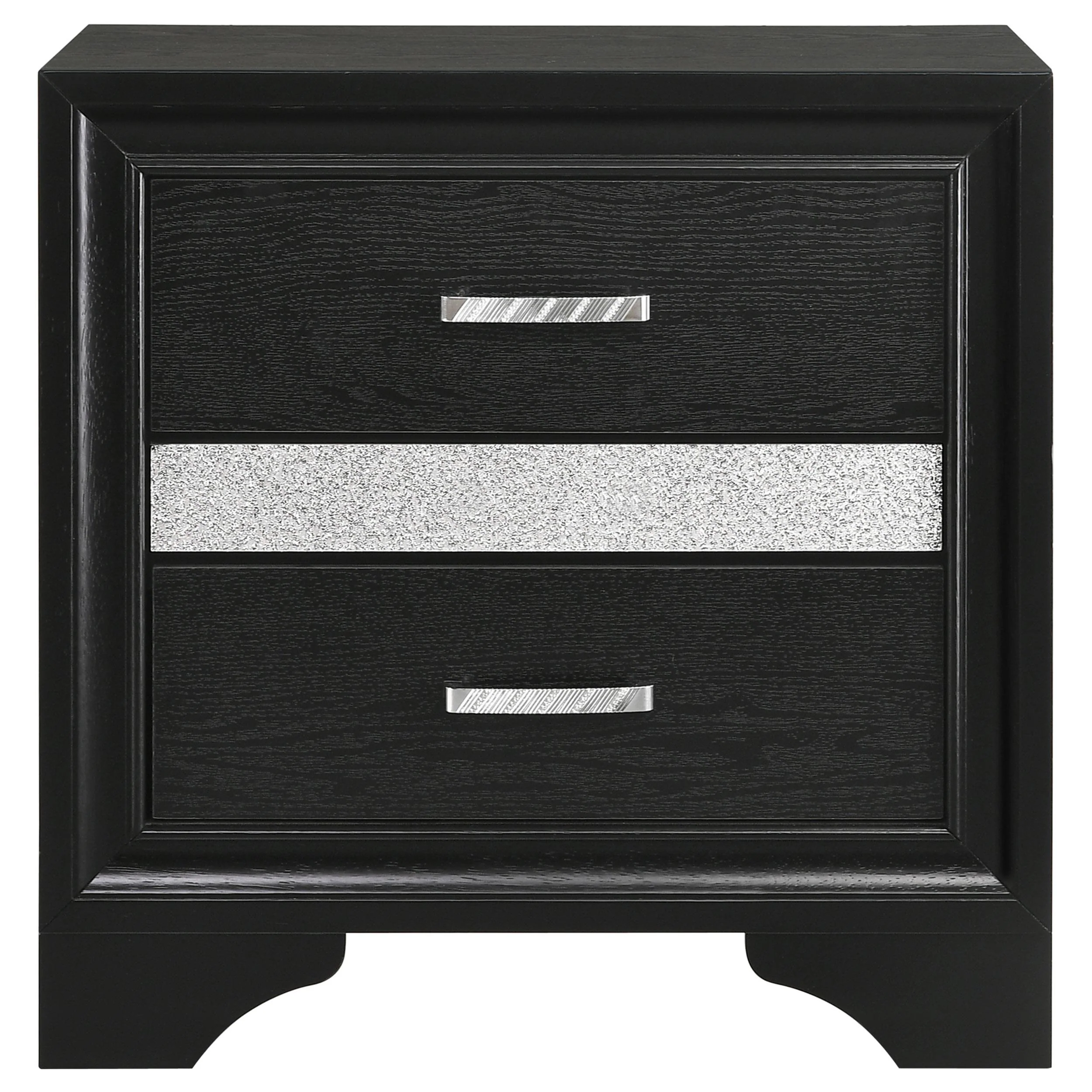Coaster Furniture Miranda 206362 2-Drawer Nightstand - Black - Image 2