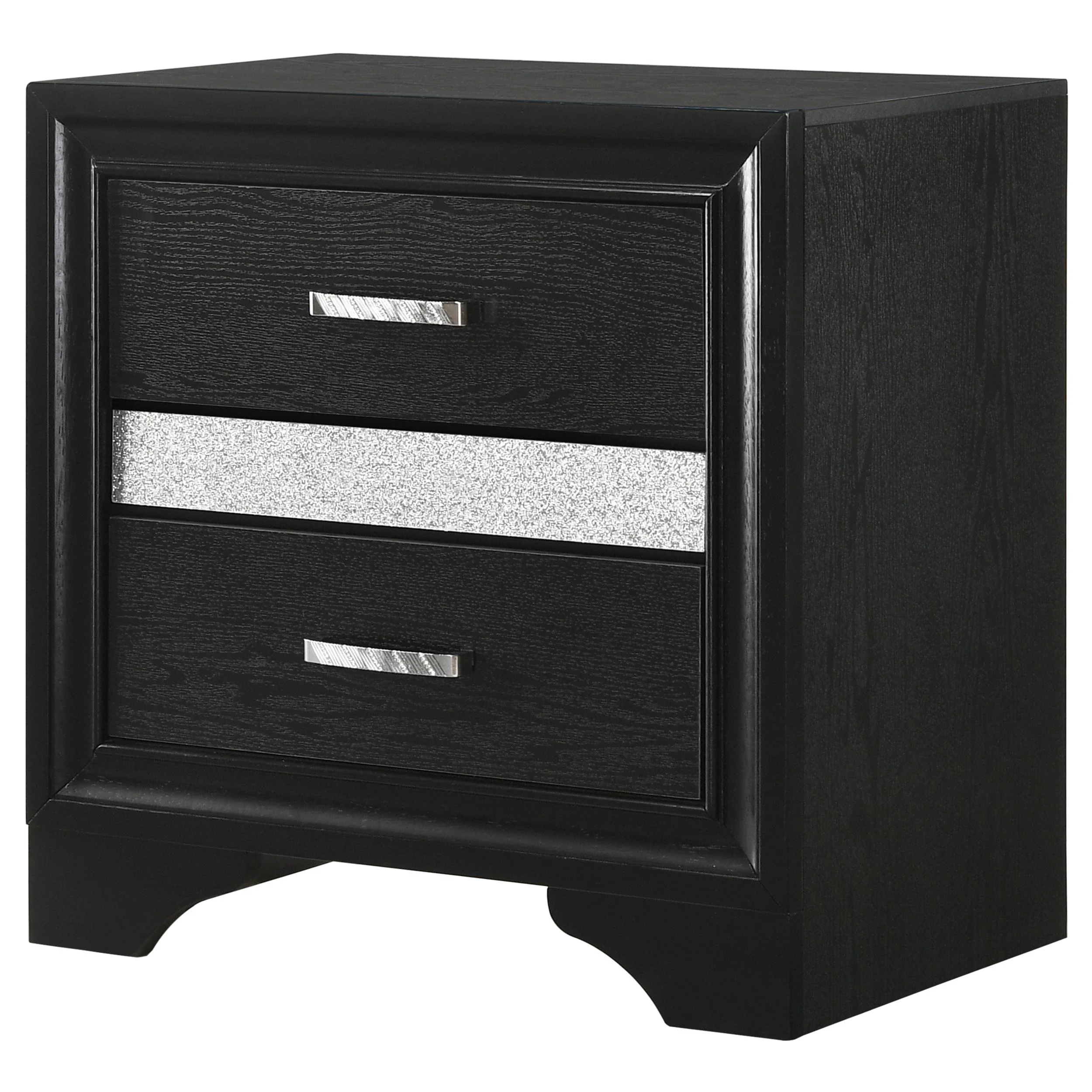 Coaster Furniture Miranda 206362 2-Drawer Nightstand - Black - Image 3