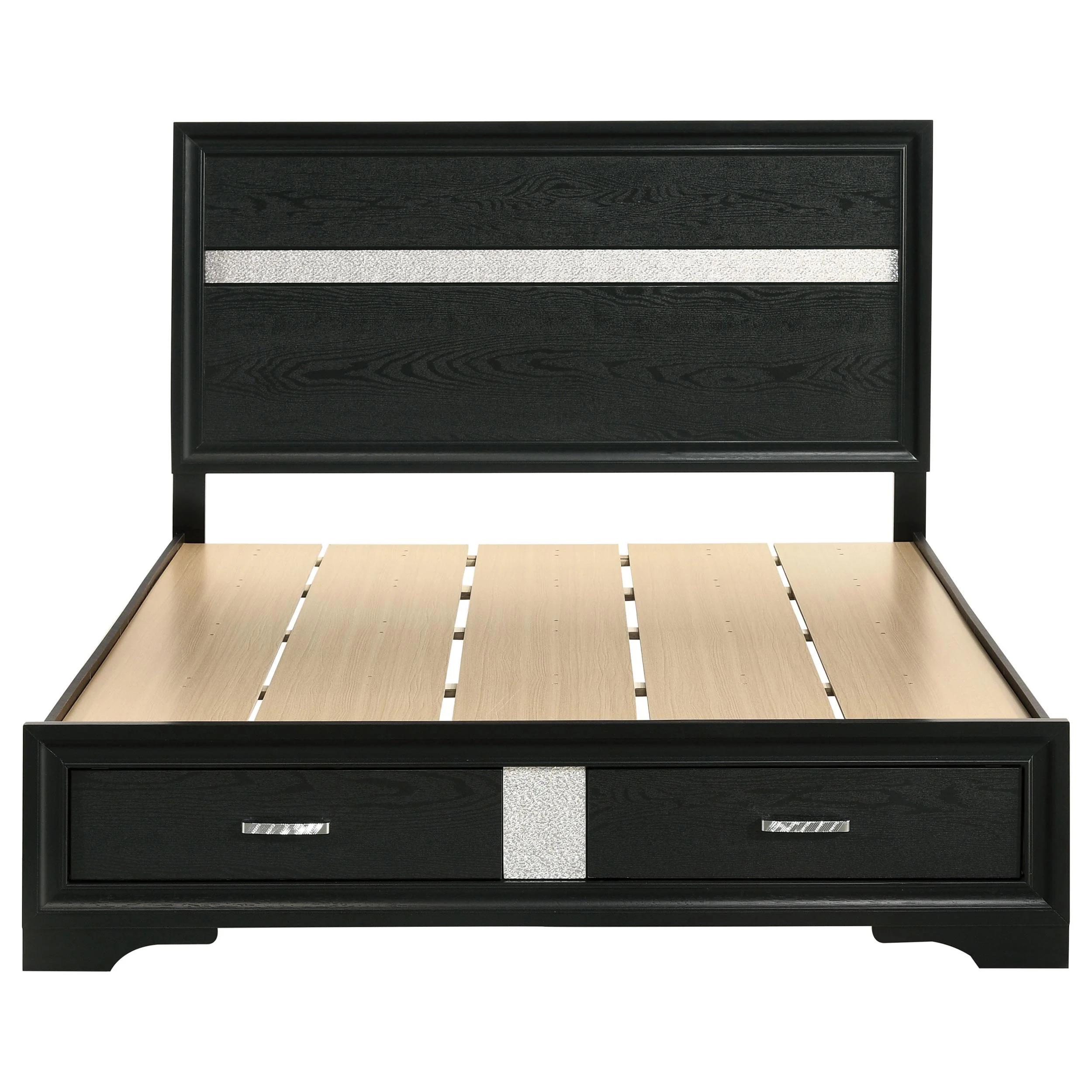 Coaster Furniture Miranda 206361Q 51-inch Wood Queen Storage Panel Bed - Black - Image 3