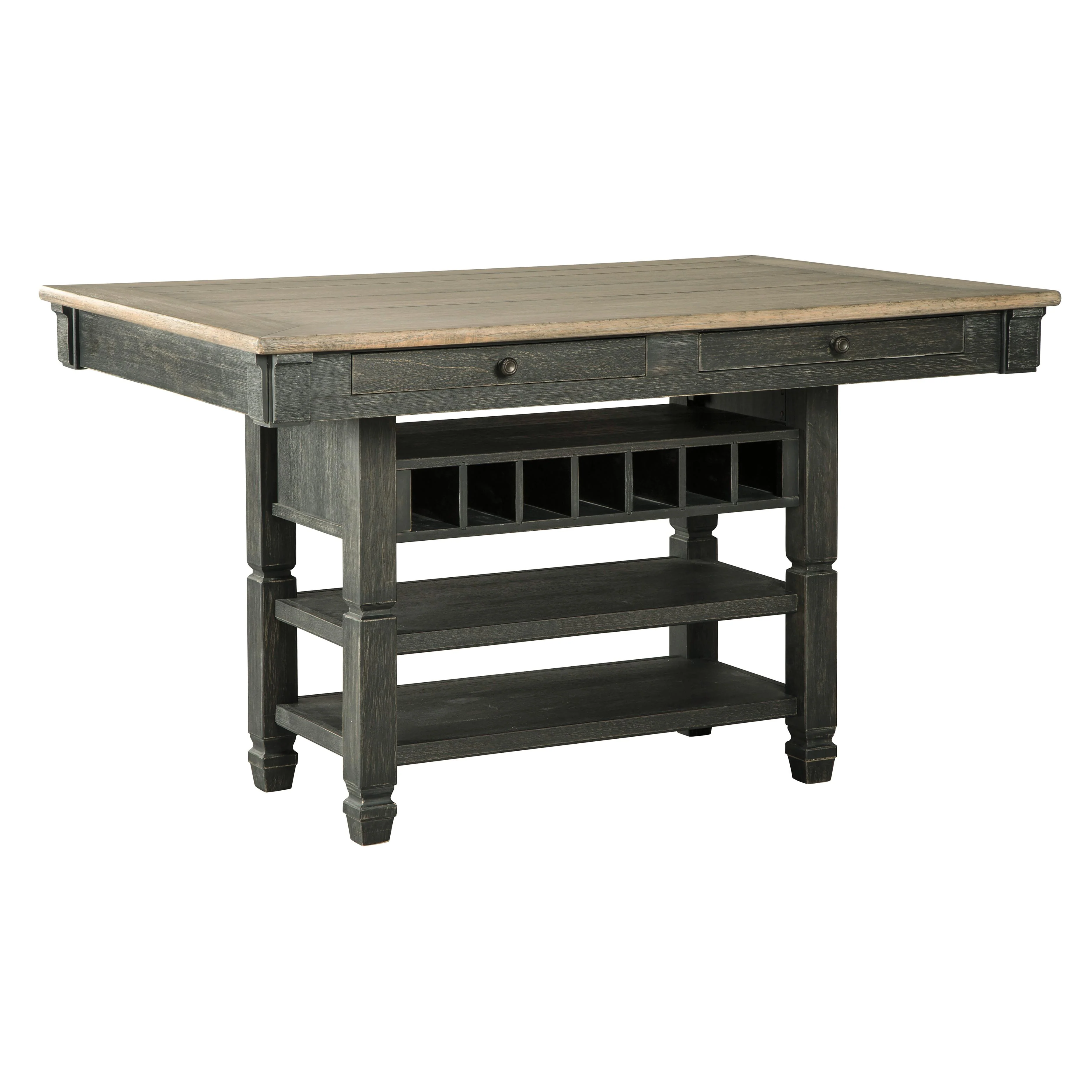 Signature Design by Ashley Tyler Creek Counter Height Dining Table with Pedestal Base D736-32 - Image 1