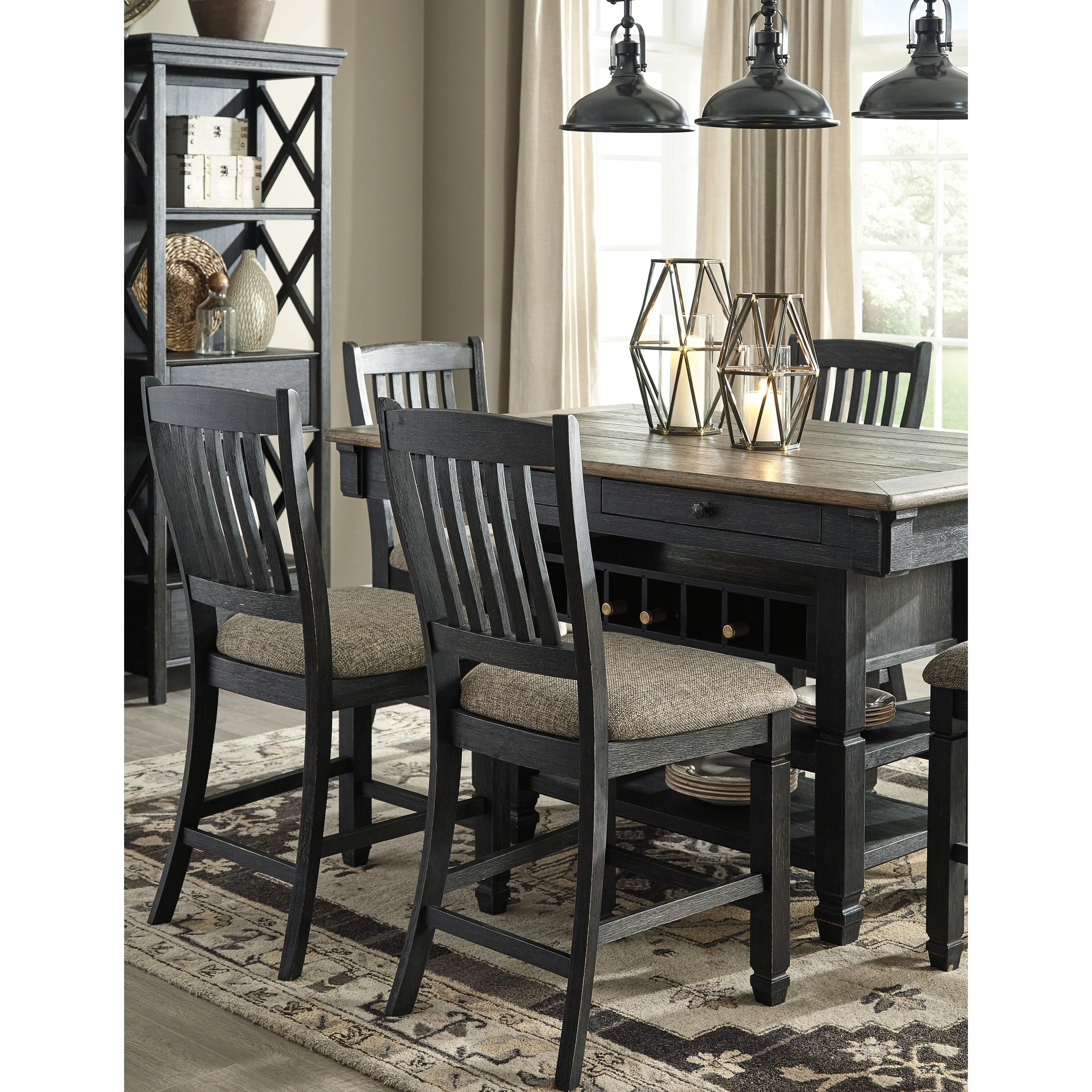 Signature Design by Ashley Tyler Creek Counter Height Dining Table with Pedestal Base D736-32 - Image 3