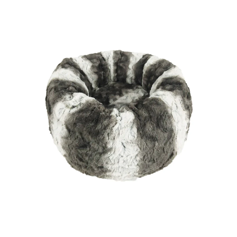 Spot Ethical Pet Sleep Zone 19In All Faux Fur Round Dog Bed Grey - Image 1