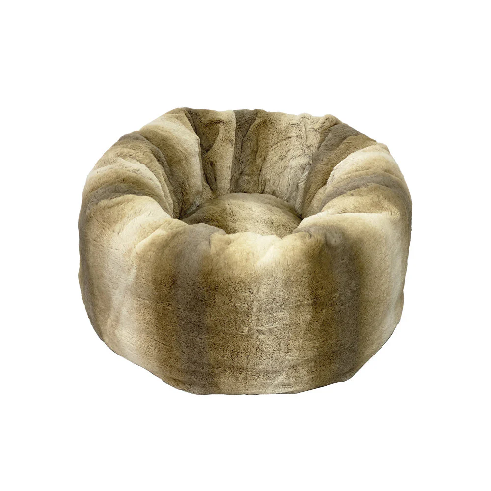 Spot Ethical Pet Sleep Zone 19In All Faux Fur Round Dog Bed Brown - Image 1