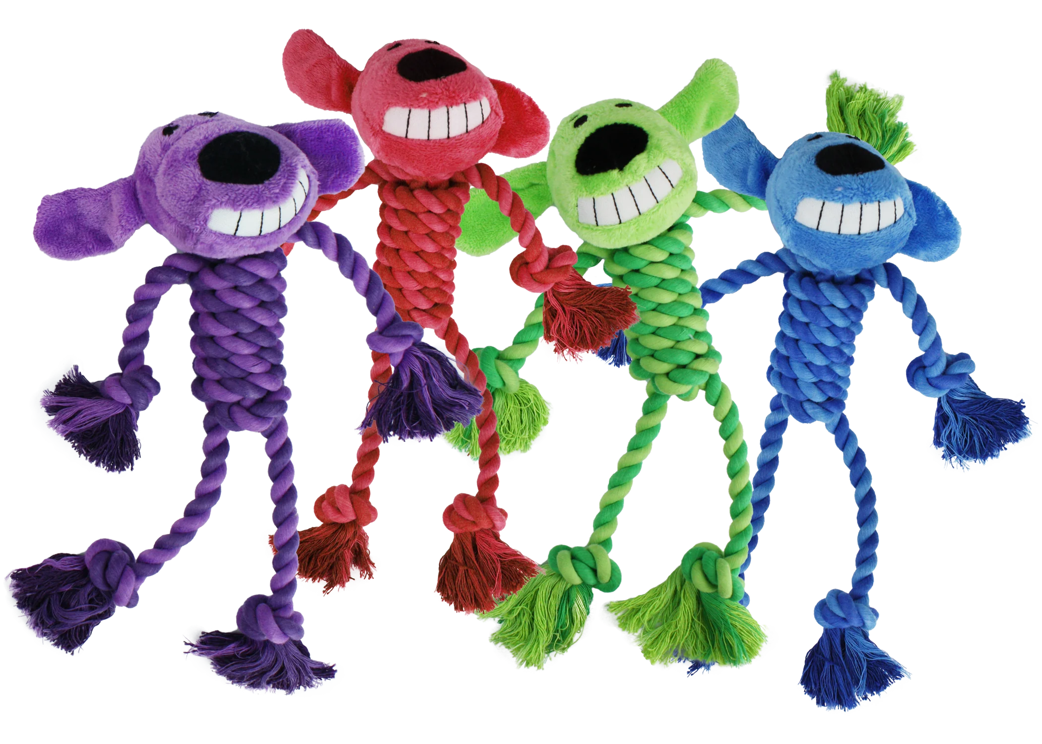 Multipet Dog Toy Rope Body Loofa 11in Assorted - Image 1
