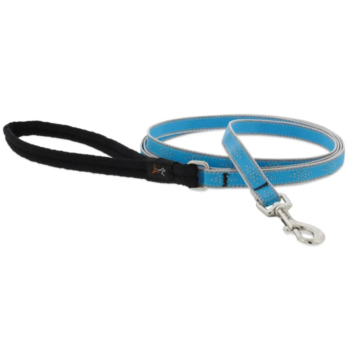 Lupine Pet Dog 6 Ft Long 3/4 In Leash Reflective Highlights Blue Daimonds - Image 1