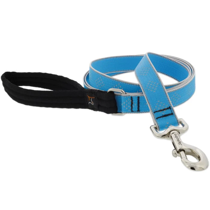 Lupine Pet Dog 6 Ft Long 1 In Leash Reflective Highlights Blue Daimonds - Image 1
