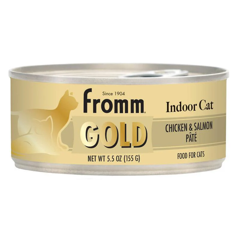 Fromm Gold Cat Can Indoor Cat Pate Chicken & Salmon 5.5 oz - Image 1