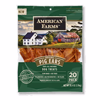 American Farms Pig Ear Bagged - Natural - 38.4 oz - Image 1