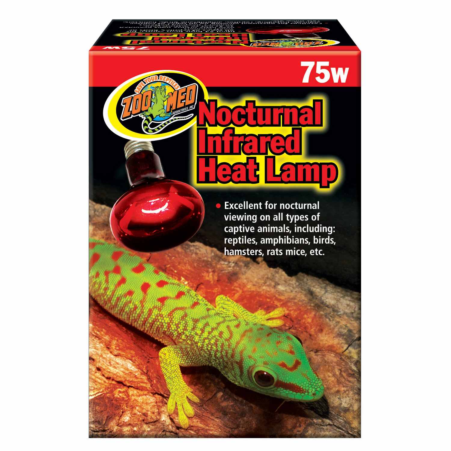 Zoo Med Nocturnal Infrared Heat Lamp  75 Watt - Image 1