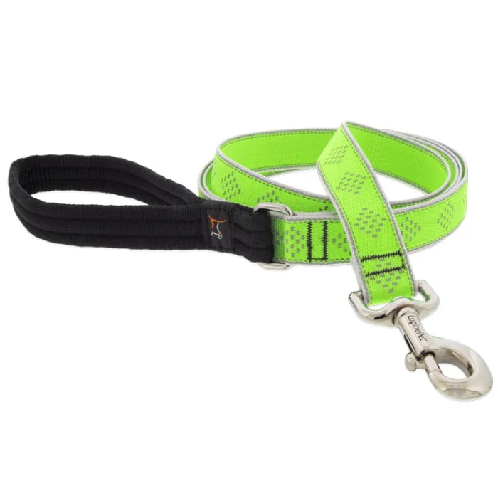Lupine Pet Dog 6 Ft Long 1 In Leash Reflective Highlights Green Diamonds - Image 1