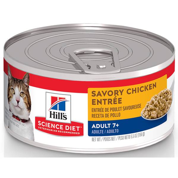 Hill’s Science Diet Adult 7+ Savory Chicken Entr&eacute;e Canned Cat Food, 5.5 oz