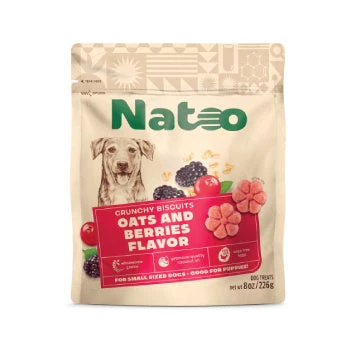 Natoo Biscuits Oats and Berries Flavor 8oz Small - Image 1