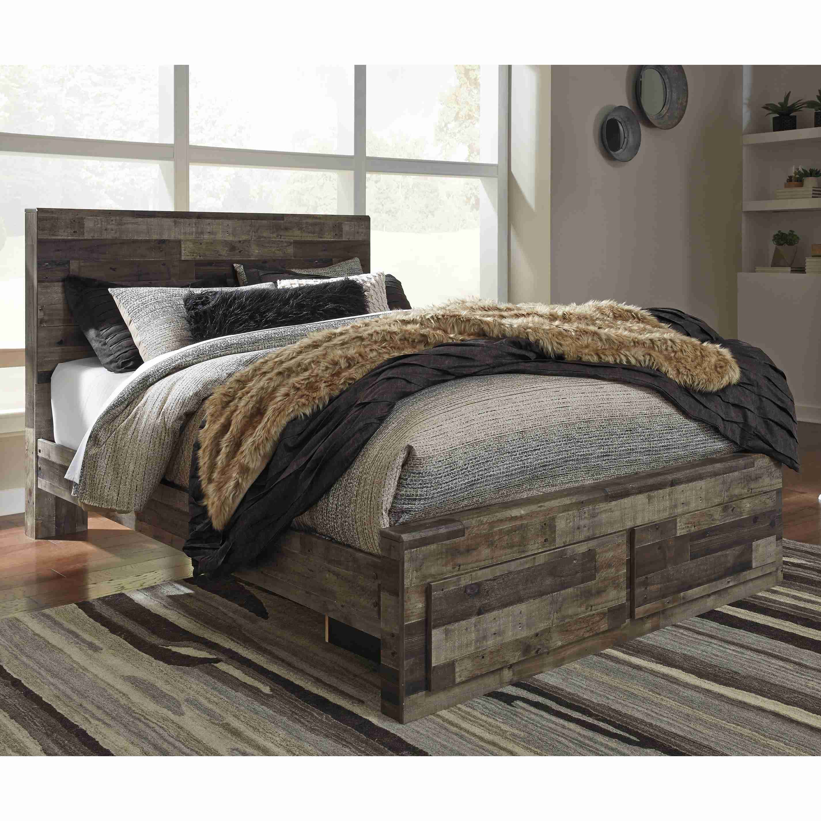Benchcraft Derekson Queen Panel Bed with Storage B200-57/B200-54S/B200-95/B100-13 - Image 2