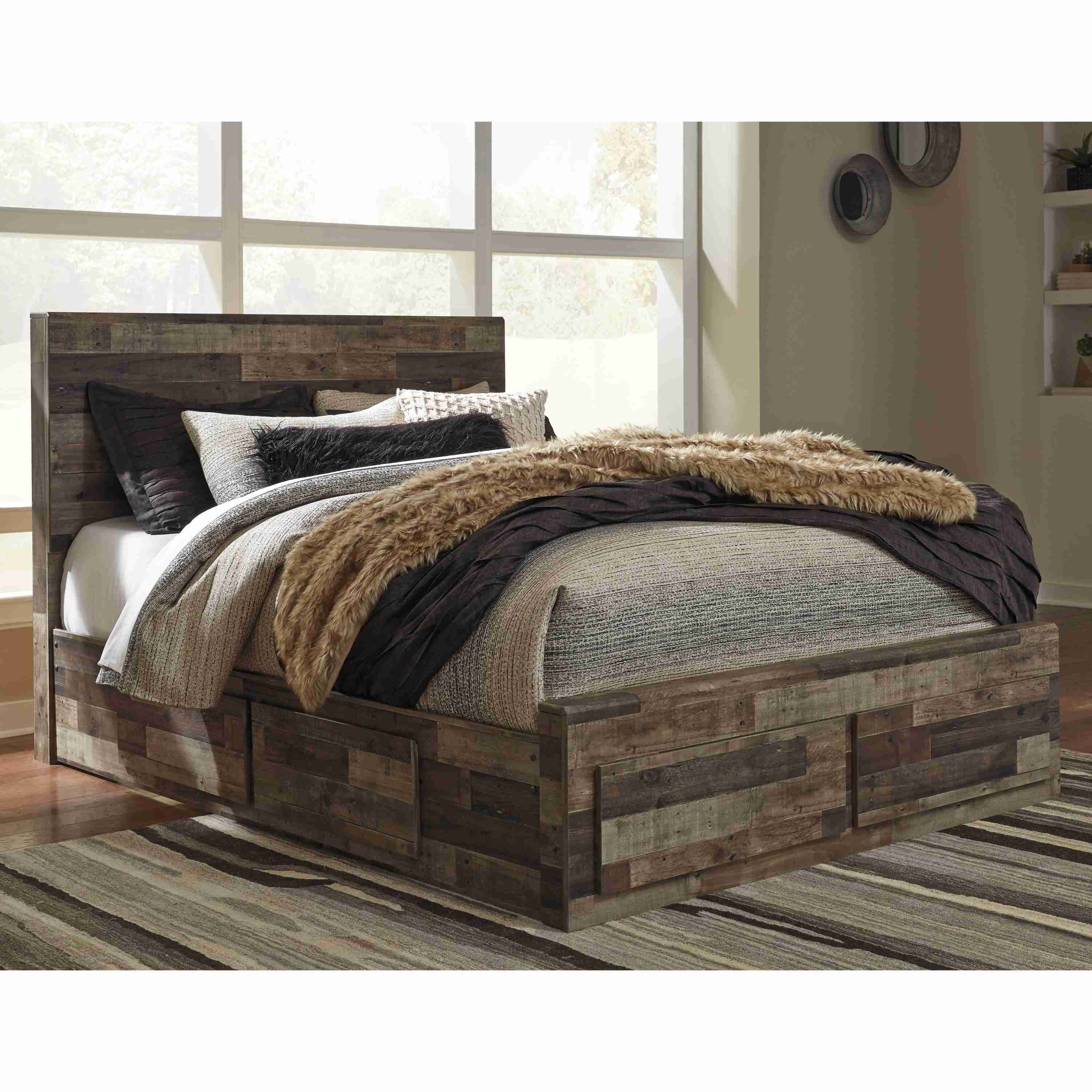 Benchcraft Derekson Queen Panel Bed with Storage B200-57/B200-54S/B200-60/B200-60/B100-13 - Image 2