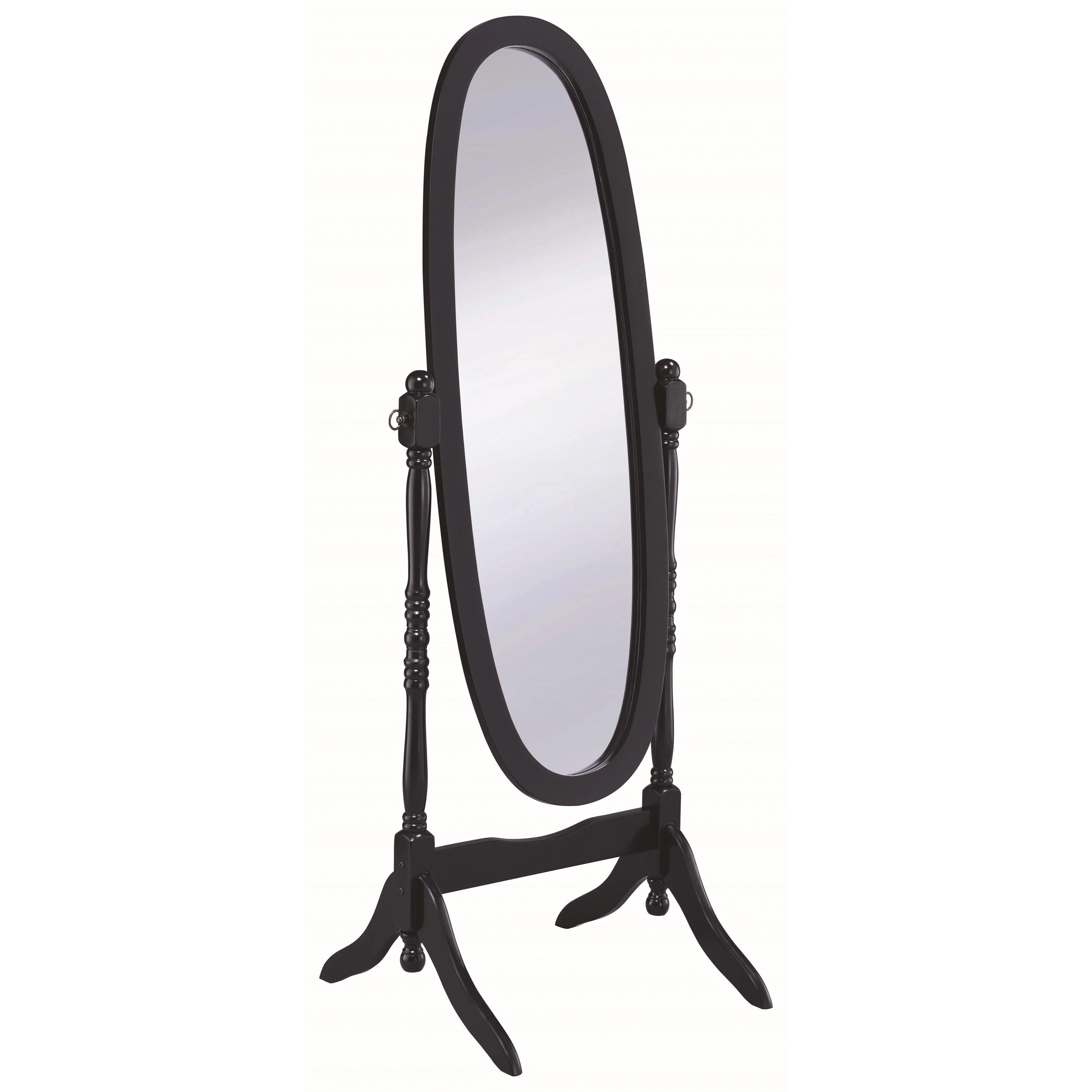 Coaster Furniture Foyet 950803 Wood Adjustable Full Length Cheval Mirror - Black - Image 1