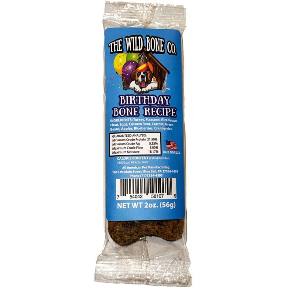 Wild Bone Birthday Dog Bone 2oz - Image 1