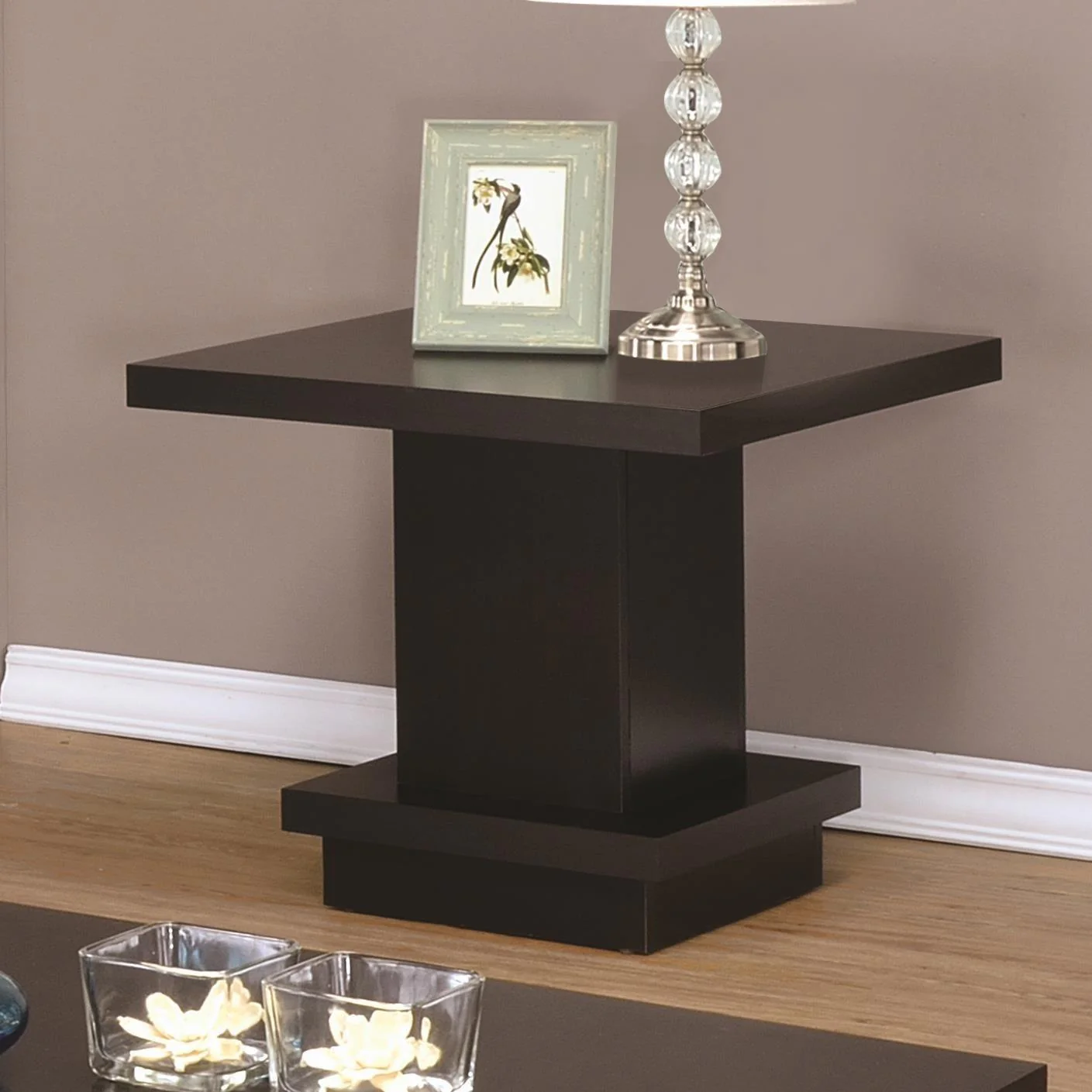 Coaster Furniture Reston 705167 Square Engineered Wood Side End Table – Cappuccino