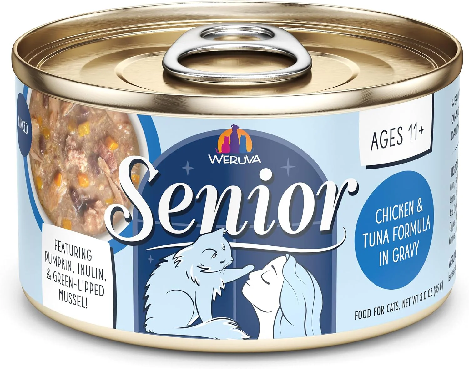 Weruva Senior Chicken & Tuna Formula in Gravy Cat Food 3 oz - Image 1