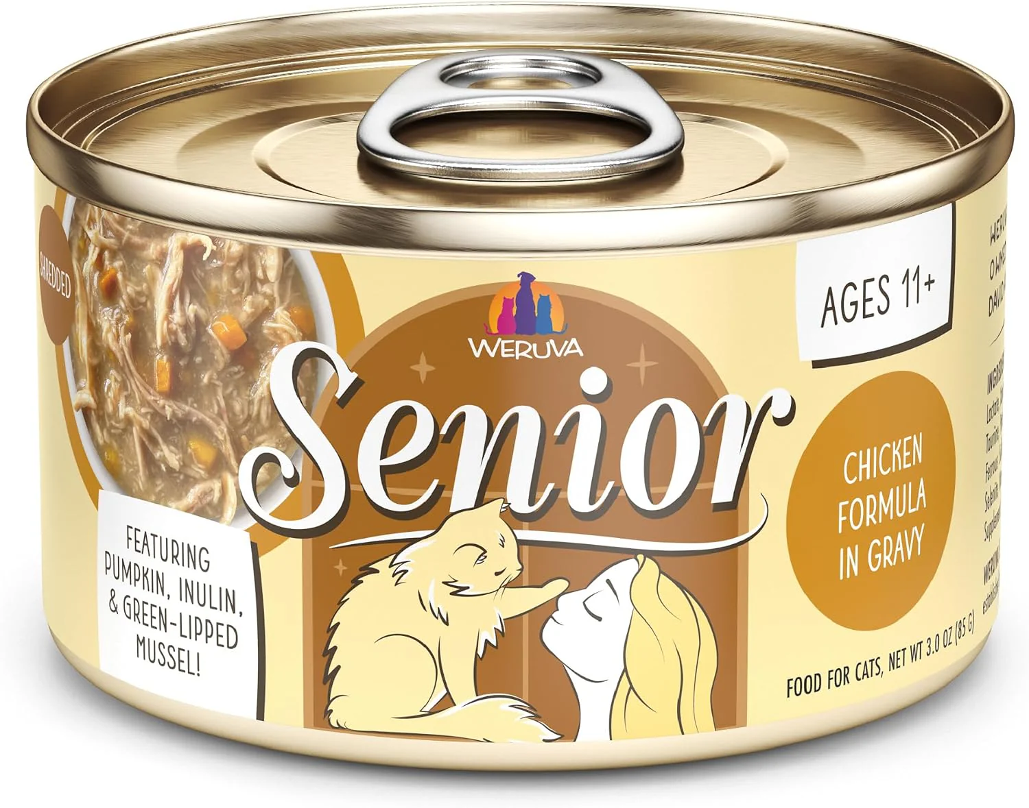 Weruva Senior Chicken Formula in Gravy Cat Food 3 oz - Image 1