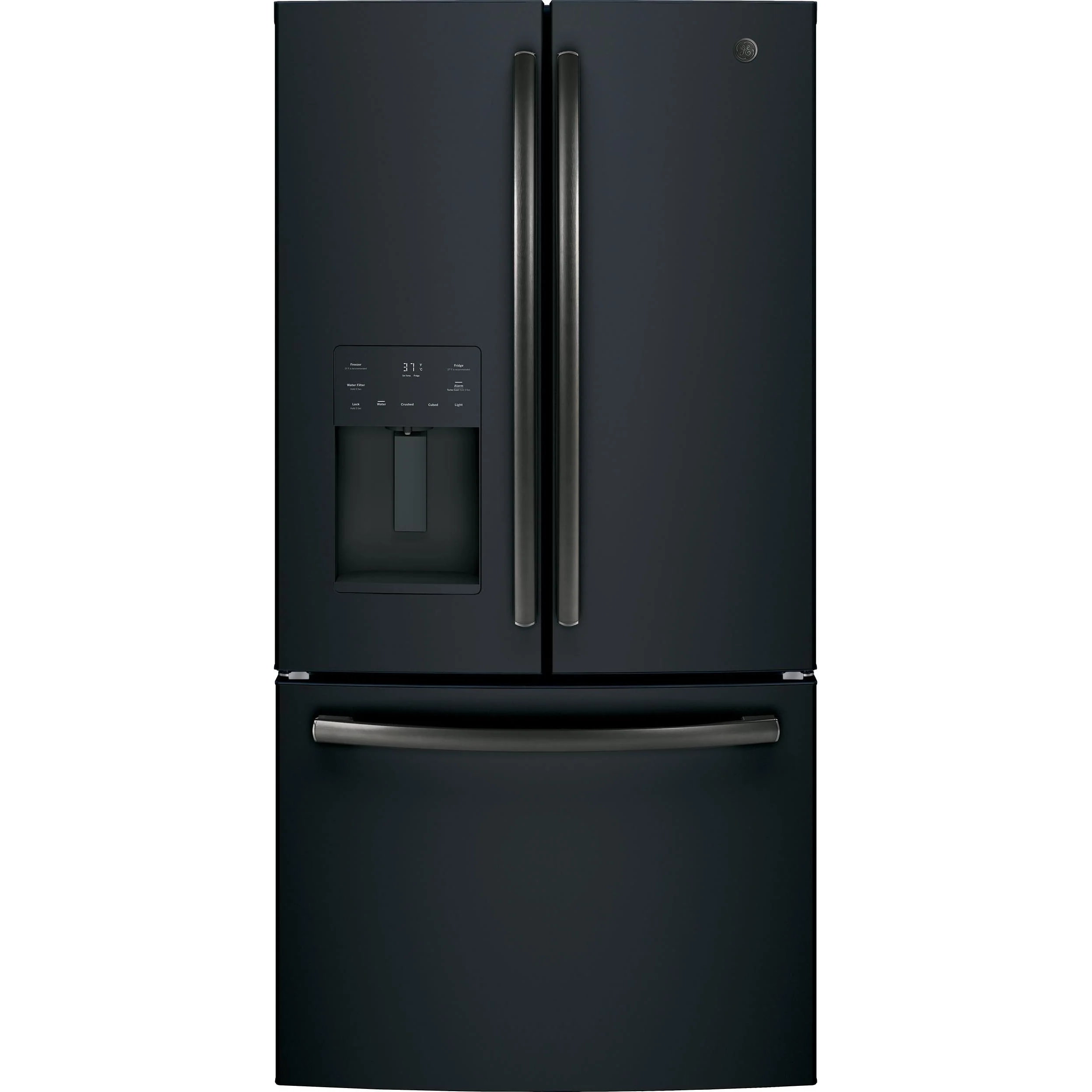 GE 36-inch, 25.6 cu.ft. Freestanding French 3-Door Refrigerator with Multiflow Air System GFE26JEMDS - Image 1