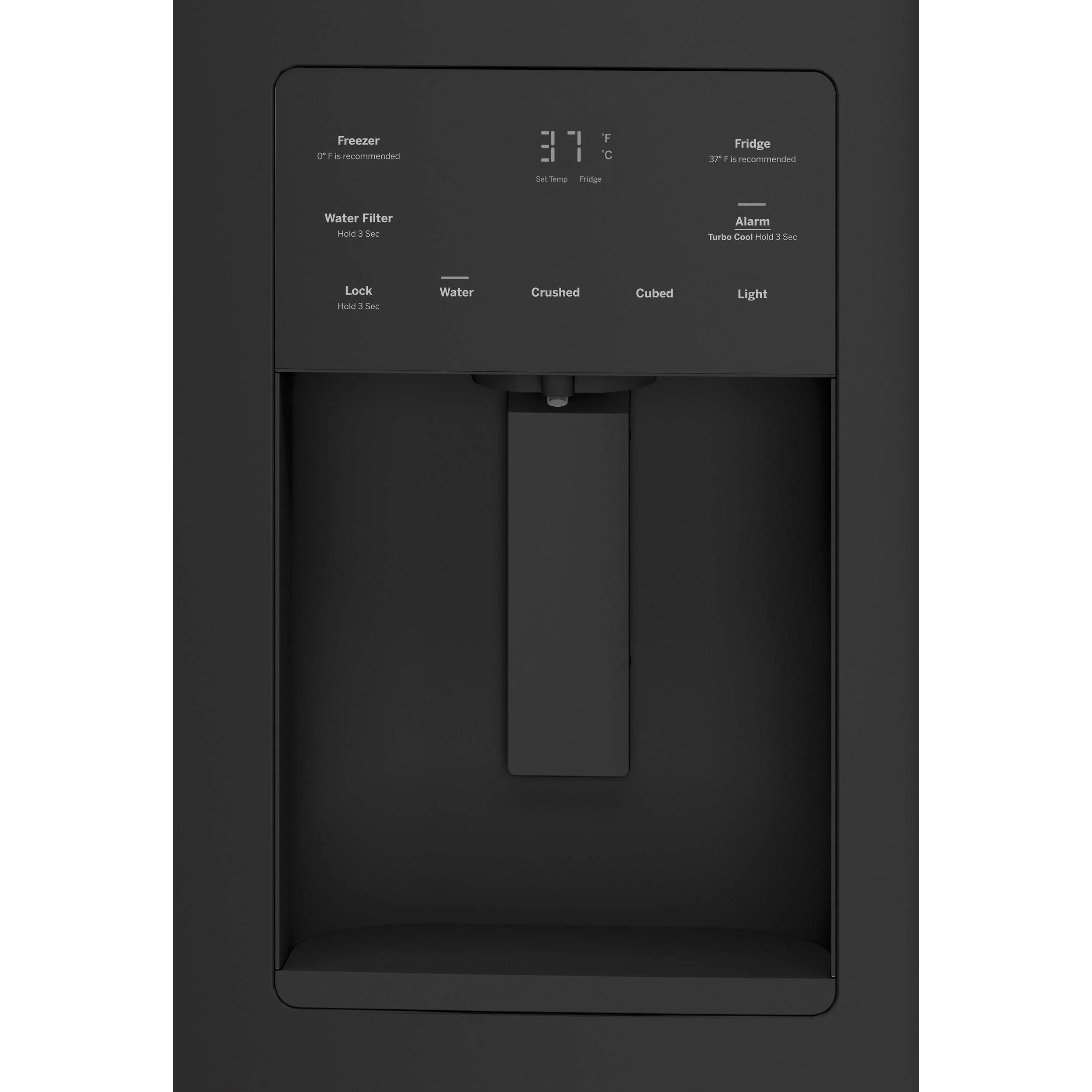 GE 36-inch, 25.6 cu.ft. Freestanding French 3-Door Refrigerator with Multiflow Air System GFE26JEMDS - Image 2