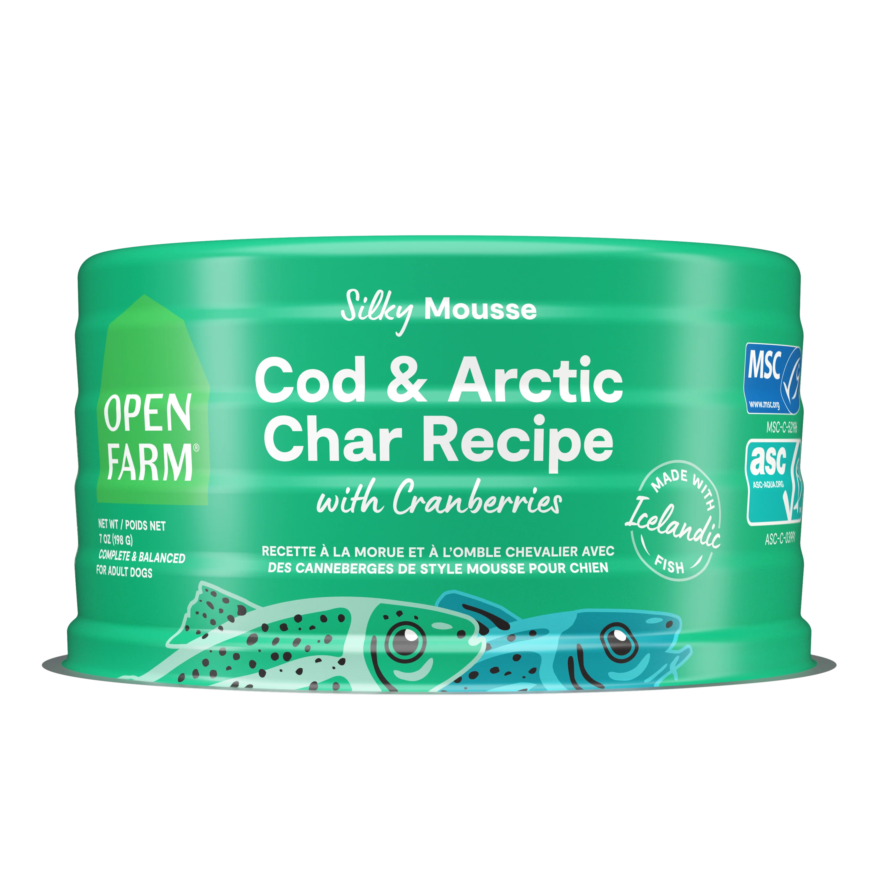 Open Farm Cod & Arctic Char Recipe With Cranberries For Dogs 7oz Can