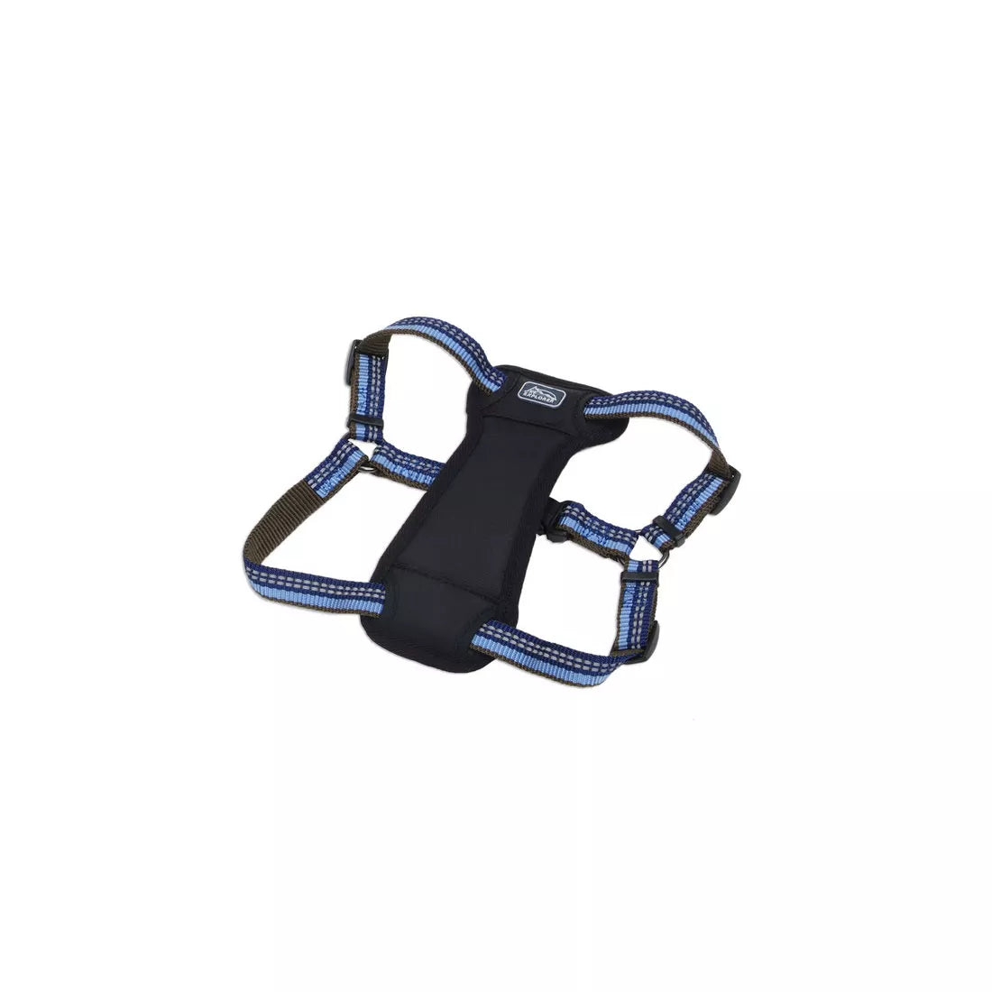 Coastal K9 Explorer Reflective Adjustable 5/8in Wide 12-18in Padded Dog Harness Sapphire - Image 1