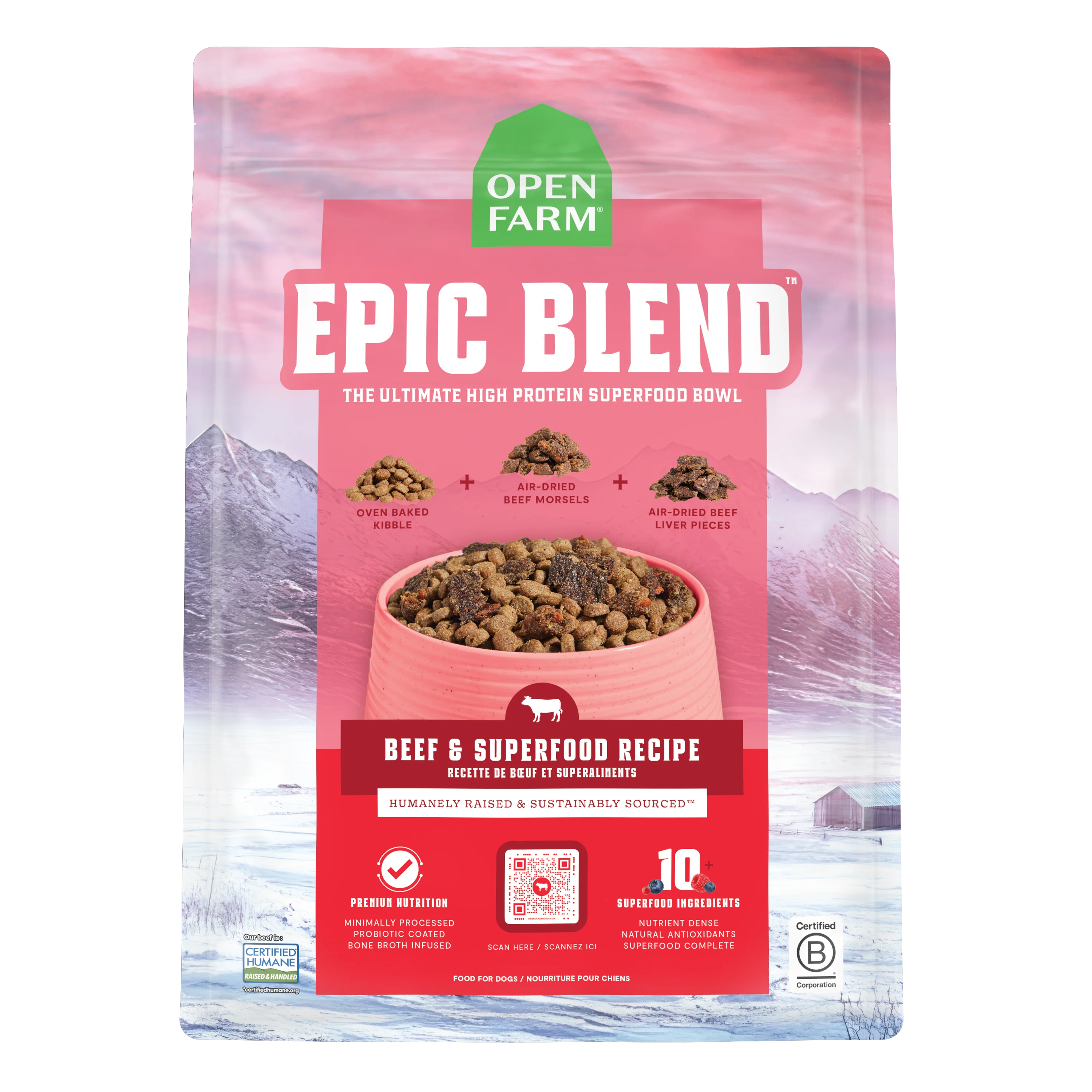 Open Farm Epic Blend Beef & Superfood Recipe 3.5lb Bag