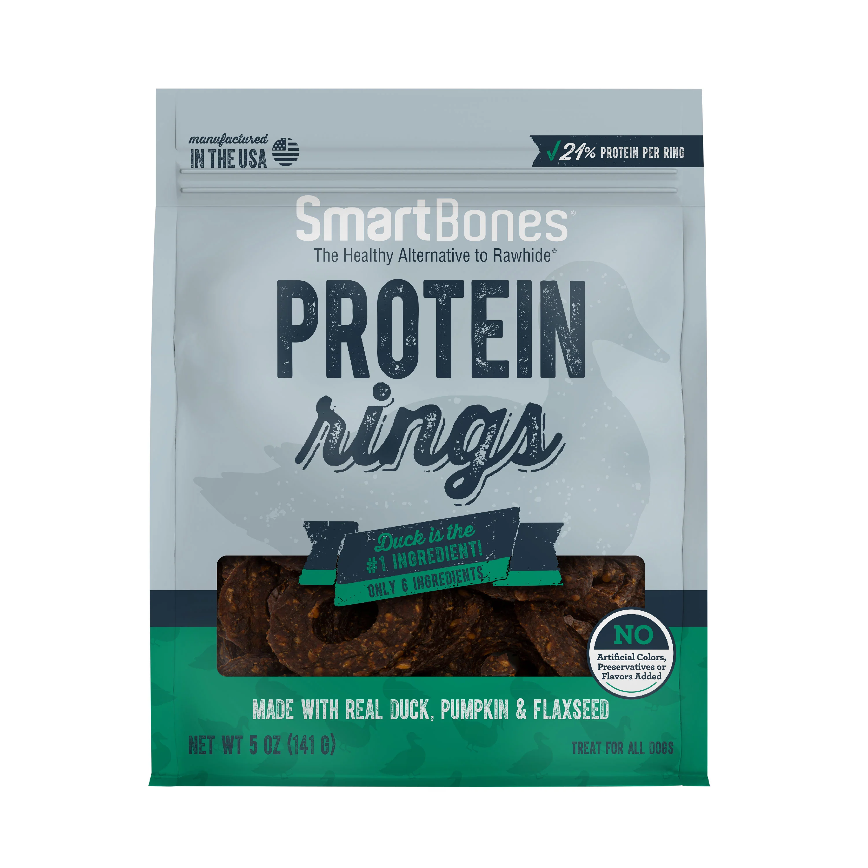 SmartBones Protein Rings With Real Duck, Pumpkin And Flaxseed, 5 OZ - Image 1
