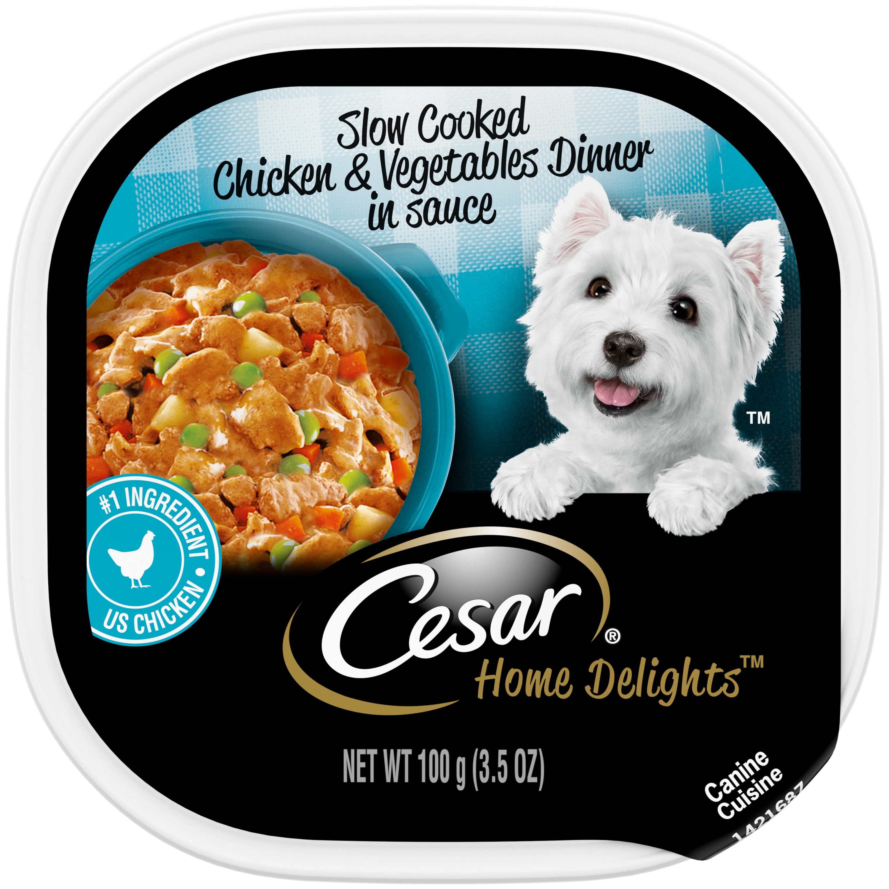 Ceasar Adult Wet Dog Food Chicken & Vegetables Dinner in Sauce, 3.5oz - Image 1