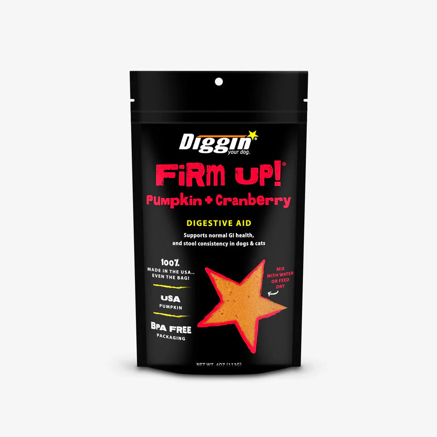 Diggin Your Dog - Firm Up! Cranberry Digestive Supplement for Cats and Dogs 4 oz - Image 1