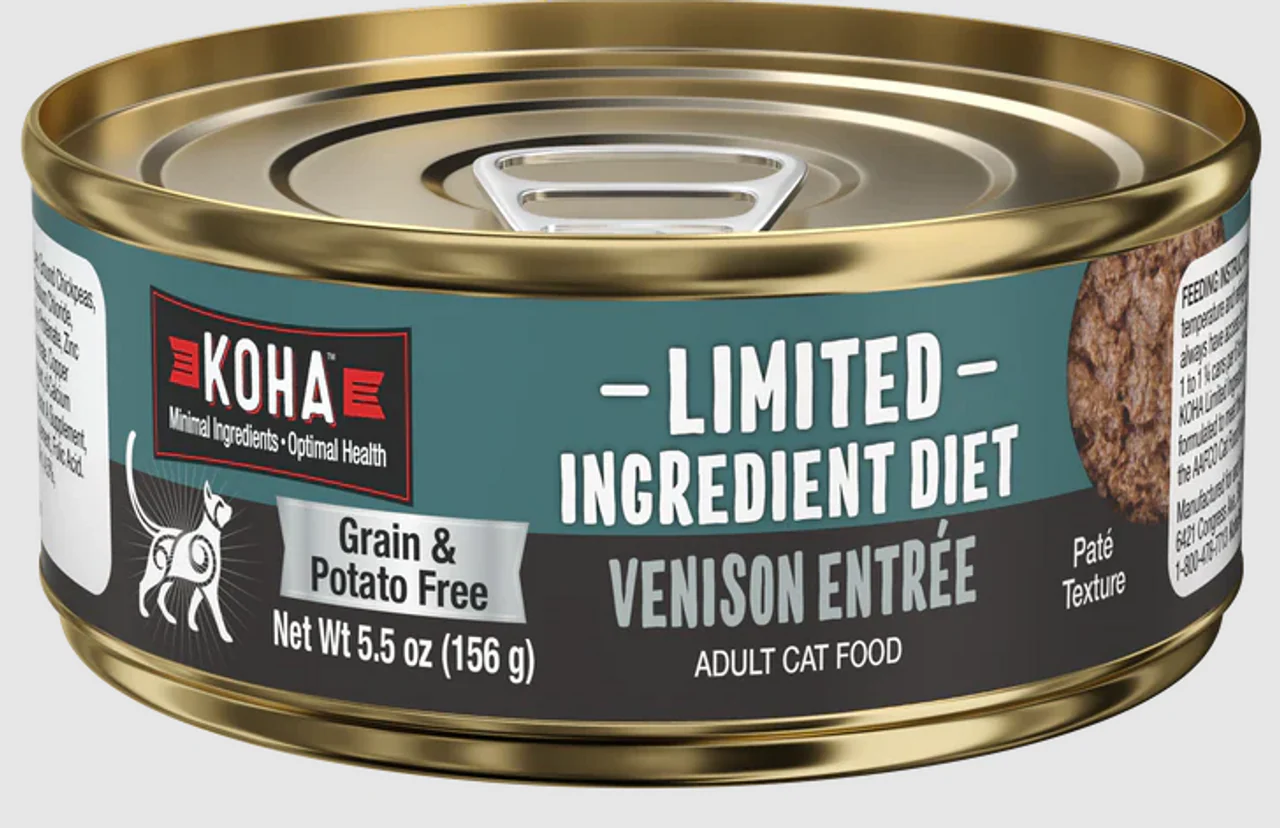 Koha Limited Ingredient Diet Venison Pate Wet Cat Food 5.5oz - Image 1