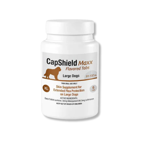 Capshield Maxx Beef Flavored Flea Tablets for Dogs 6ct 91-132lb - Image 1