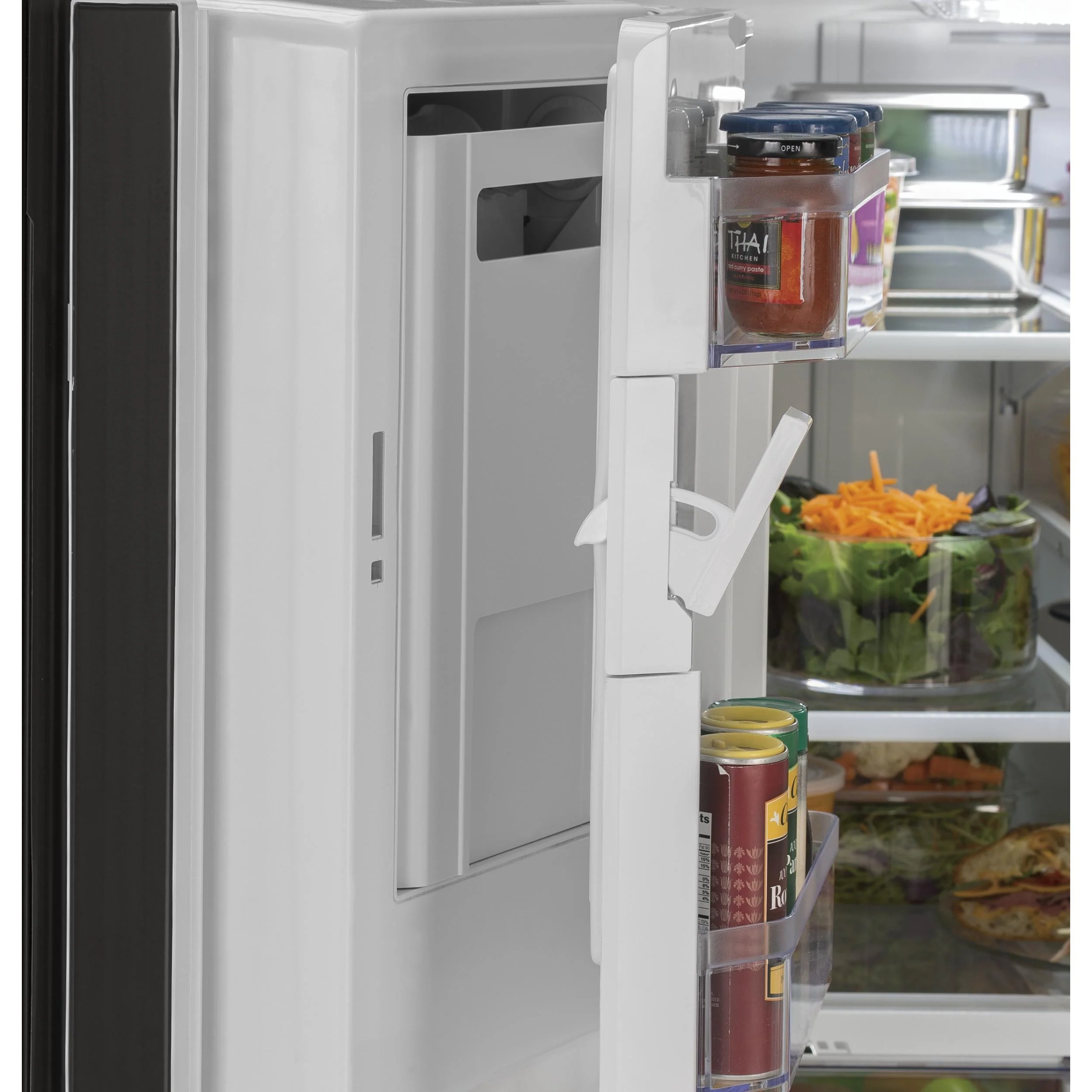 GE 36-inch, 27 cu.ft. Freestanding French 3-Door Refrigerator with Internal Water Dispenser GNE27JGMBB - Image 2