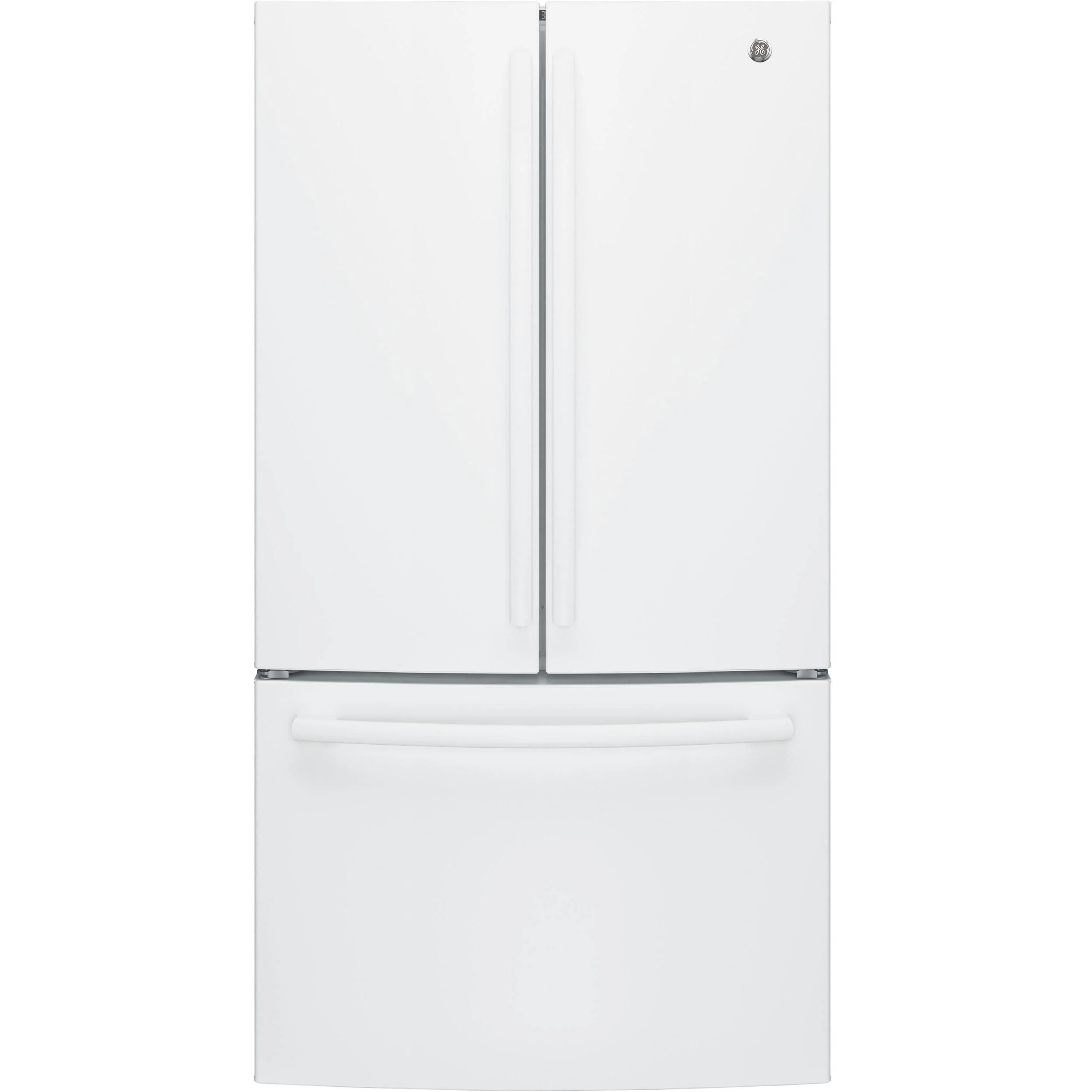 GE 36-inch, 27 cu.ft. Freestanding French 3-Door Refrigerator with Internal Water Dispenser GNE27JGMWW - Image 1
