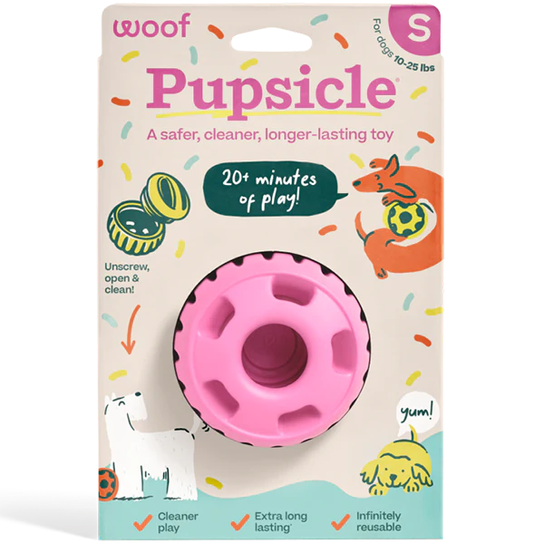 Woof Pet Dog Pupsicle Toy Pink Small - Image 1