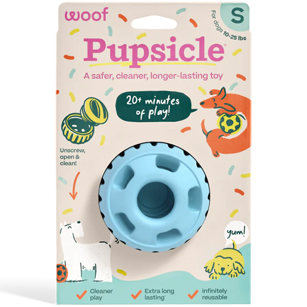 Woof Pet Dog Pupsicle Toy Blue Small - Image 1