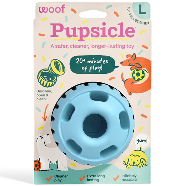 Woof Pet Dog Pupsicle Toy Blue Large - Image 1