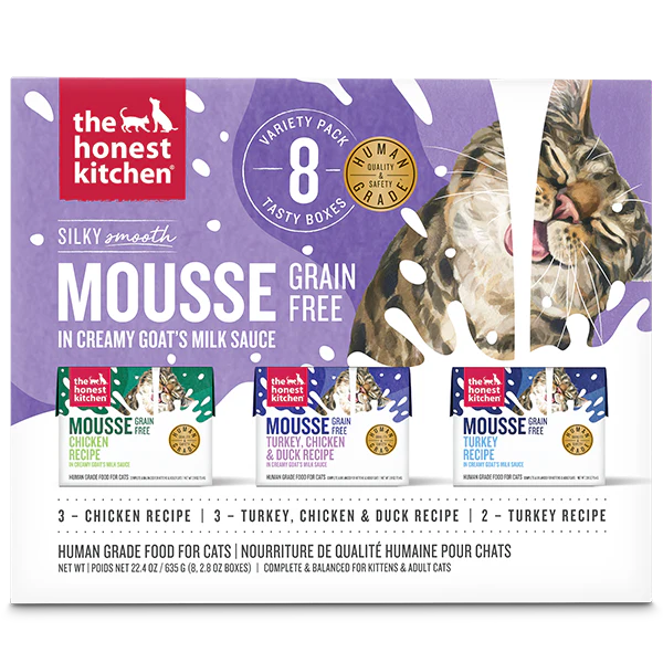 The Honest Kitchen Cat Mousse in Goat Milk Variety Pack 2.8oz 8pk - Image 1