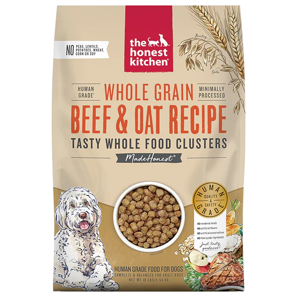 Honest Kitchen Dog Whole Grain Clusters Beef & Oat 10 lb - Image 1
