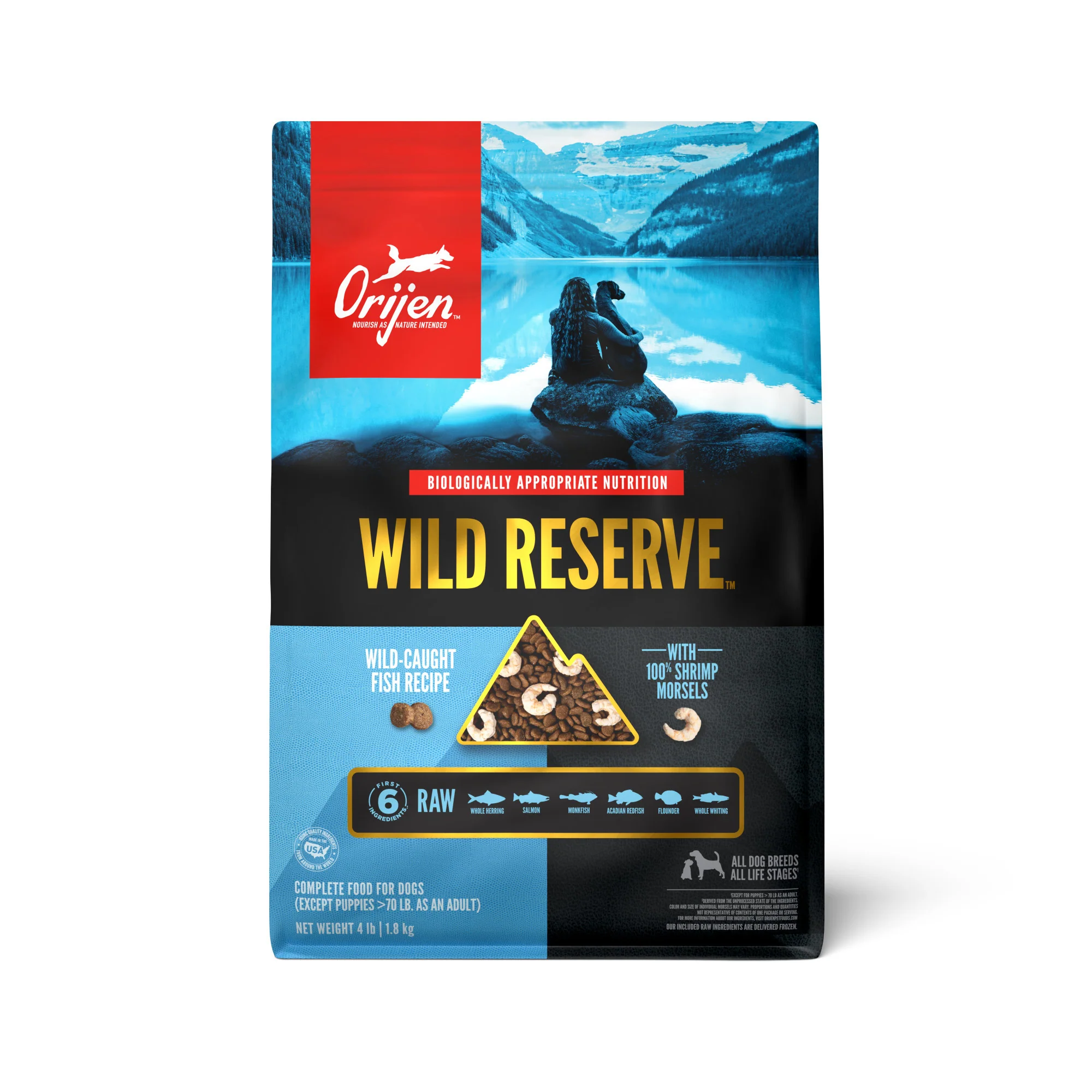 Orijen Dry Dog Food Wild Reserve Wild-Caught Fish Recipe 4lb - Image 1