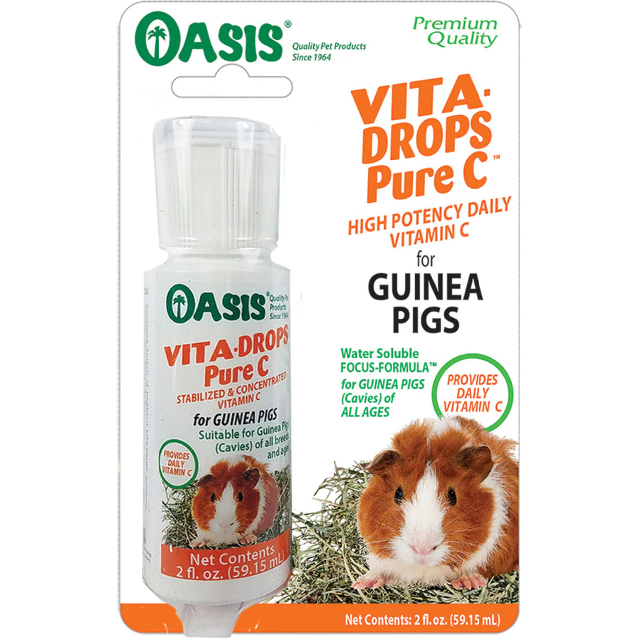 Oasis Vita-Drops Pure Vitamin C For Guinea Pigs, 2 Oz - Image 1