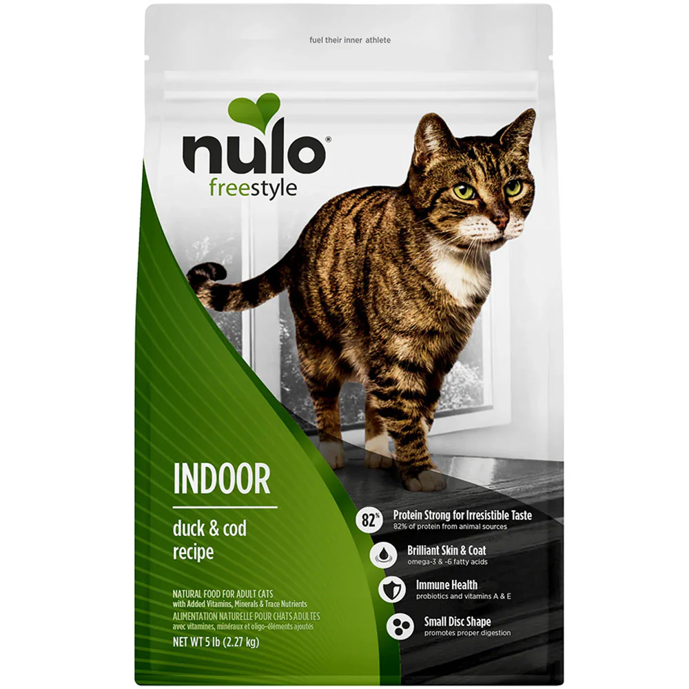 Nulo Freestyle Indoor Duck & Cod Recipe Adult Dry Cat Food 5lb - Image 1