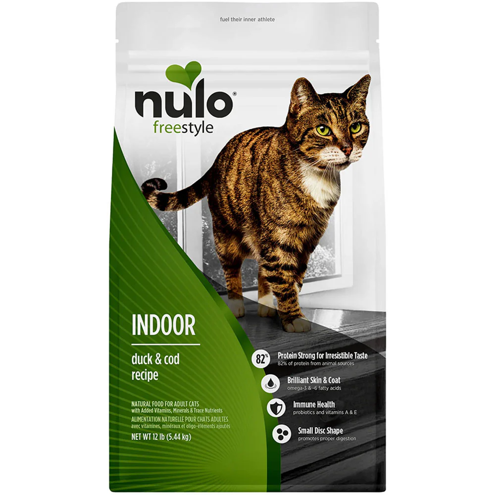 Nulo Freestyle Indoor Duck & Cod Recipe Adult Dry Cat Food 12lb - Image 1